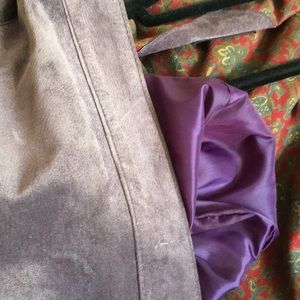 Women’s Mauve Leather Suede Bomber Style Jacket